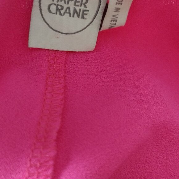 Paper Crane Hot Pink Layered Camisole Tank Top Size Large | Flowy Cami - Picture 4 of 7